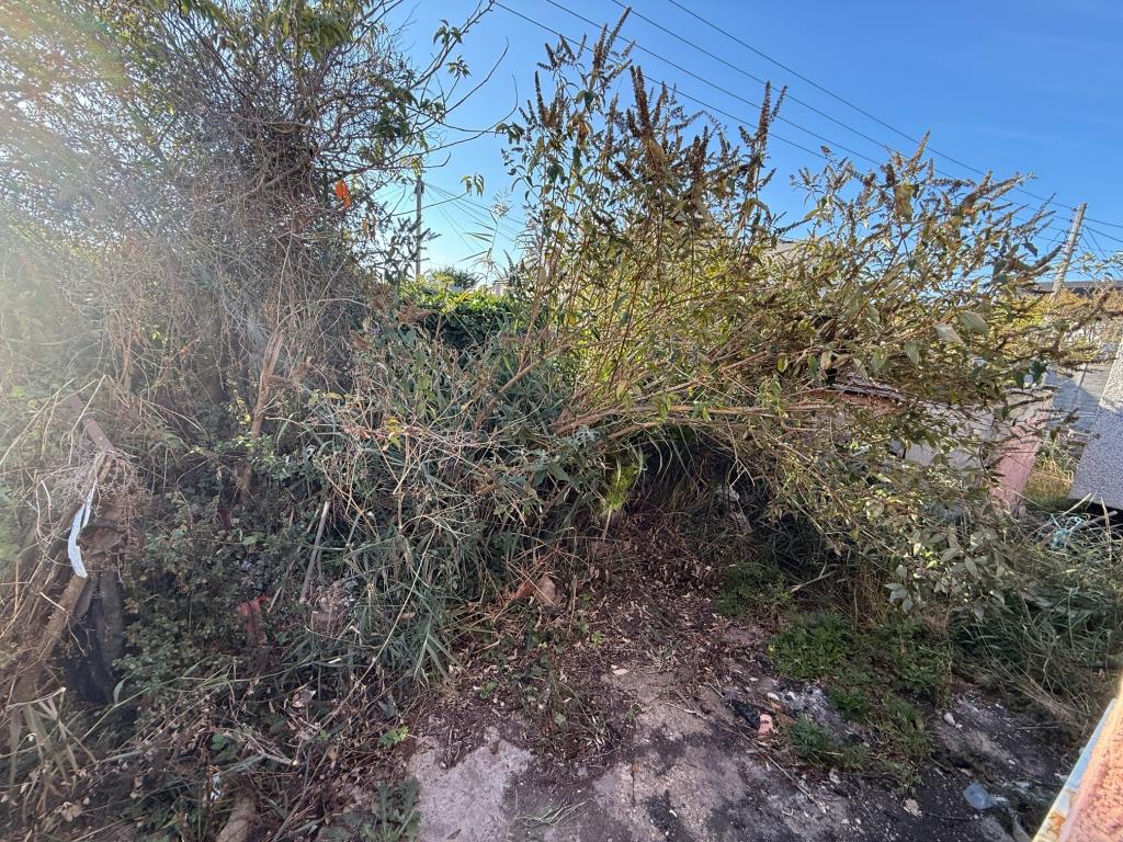 Lot: 97 - VACANT DETACHED CHALET FOR IMPROVEMENT - Enclosed overgrown rear garden